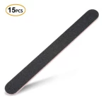 Professional Nail File 100 180 Grit Double Sided Black Washable Nail Files, Teuki Fingernail Files Emery Emory Boards for Nails,