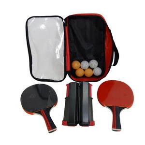 Professional Table Tennis Paddle Racket Set With Retractable Net And ABS Balls