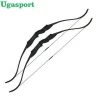 Pure handmade traditional black archery recurve bow for shooting