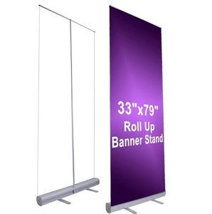 PVC Banner Roll Up, Aluminium Alloy Stand Display Retractable Banner