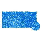 Pvc hollow round shape bath mat non slip bathroom foot mat with suction cups size 78*39cm shower rug