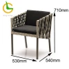 Quality high end european french style outdoor restaurant rope industrial leisure dining chair
