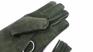 Quality Soft Fleece Lined And Soft Suede Leather Falconry Gloves