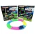 Import rainbow color electric stunt glow in dark slot race car toy track for luminous track car with flash from China