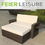 rattan synthetic wicker sofa Furniture Set with cabinet