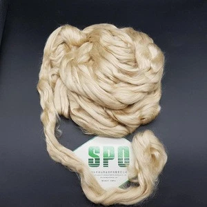 Raw banana silk fiber A1 grade tussah silk sliver blending with cotton wool tencel fiber