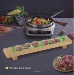 Rectangular Meatball Beef Shrimp ball Wooden Plate