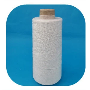 Recycled flame-retardant spun polyester yarn