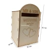 Red-eye Wooden Wedding Mailbox - DIY Wooden Wedding Post Box, Royal Mail Styled MDF Storage Box Decoration Party Supplies for We