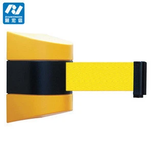 Red/White or Yellow/Black Tape with Black/yellow Shell Color Wall Mounted Retractable Belt