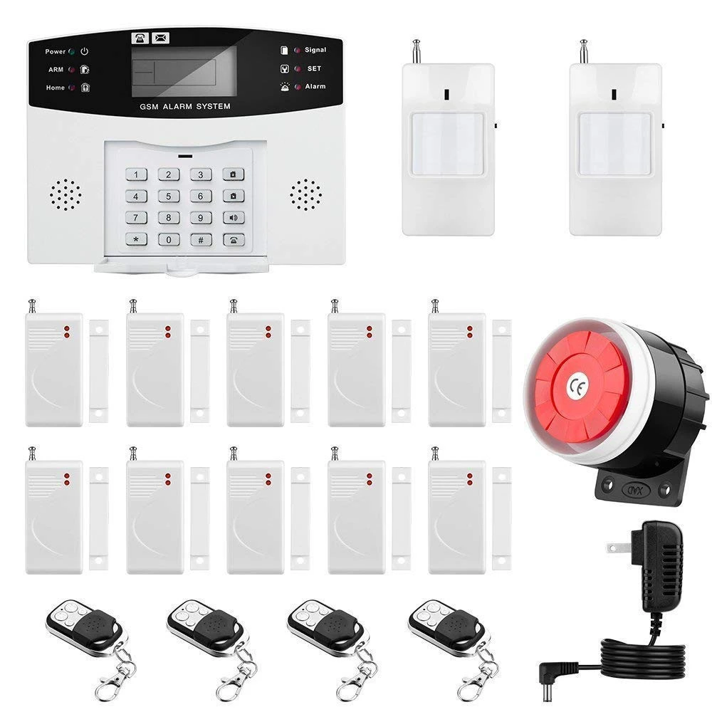 Remote Control Intelligent Smart Home Alarm System Wireless GSM Security System Kit House Burglar Alarm Auto Dial 120dB Siren