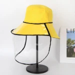 Removable safety protective cap Sun proof and dustproof adult children's hat wind proof face shield fisherman's hat outdoor hat