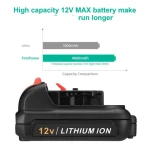 Replacement 4000Mah Recharge 12V Lithium Power Tool Battery Pack 12V For Dewalt Drill Power Tools