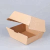 Restaurant Take Away Disposable Kraft Paper Clam Shell Box For Hamburger