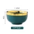 Import Retro Emerald Green and Gold Nordic Ceramic Tableware for Wedding Venue Event Party Reception Luxury Porcelain Dinnerware Set from China