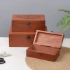Retro old-fashioned storage boxes dressing table wooden jewelry storage box wood crafts farmhouse decor