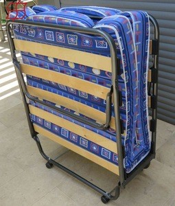 Rollaway bed capacity 200kg portable single foldable bed with mattress