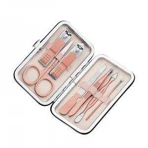 Rose Gold Manicure Set  Stainless Steel Nail Art Tools Nail Cuticle Pusher Clipper Scissor Tweezer Picker Pedicure Knife