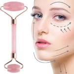 Rose quartz facial roller face massage machine skin care lifting face roller set  original