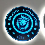 Round Led Acrylic Light Box with Letters Advertising Light Box