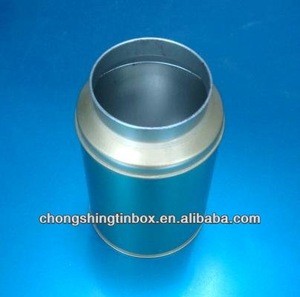 Round packaging tin box for milk coffe and tea