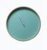 Round Shape blue stylish rustic Nordic vintage 2 pieces Metal Clock-hand logo customized background design whole sale wall clock