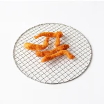 round stainless steel bbq grill mesh/barbecue wire mesh net cheap fish bbq wire rack for barbecue