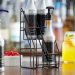 RuiMei 2 Tier 375 ML Concentrated Flavor Rack Syrup Bottle Display Holder
