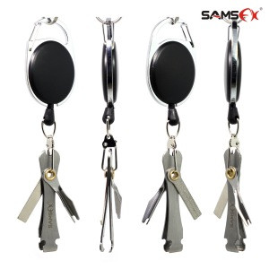 SAMSFX Fishing Line Nippers Clippers Cutters Quick Knot Tool with Zinger Retractor Kit Fishing Tying Tool