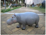 SE7ART Custom Outdoor Garden Decoration FRP Life Size Animal Behemoth Hippo Hippopotamus Sculpture