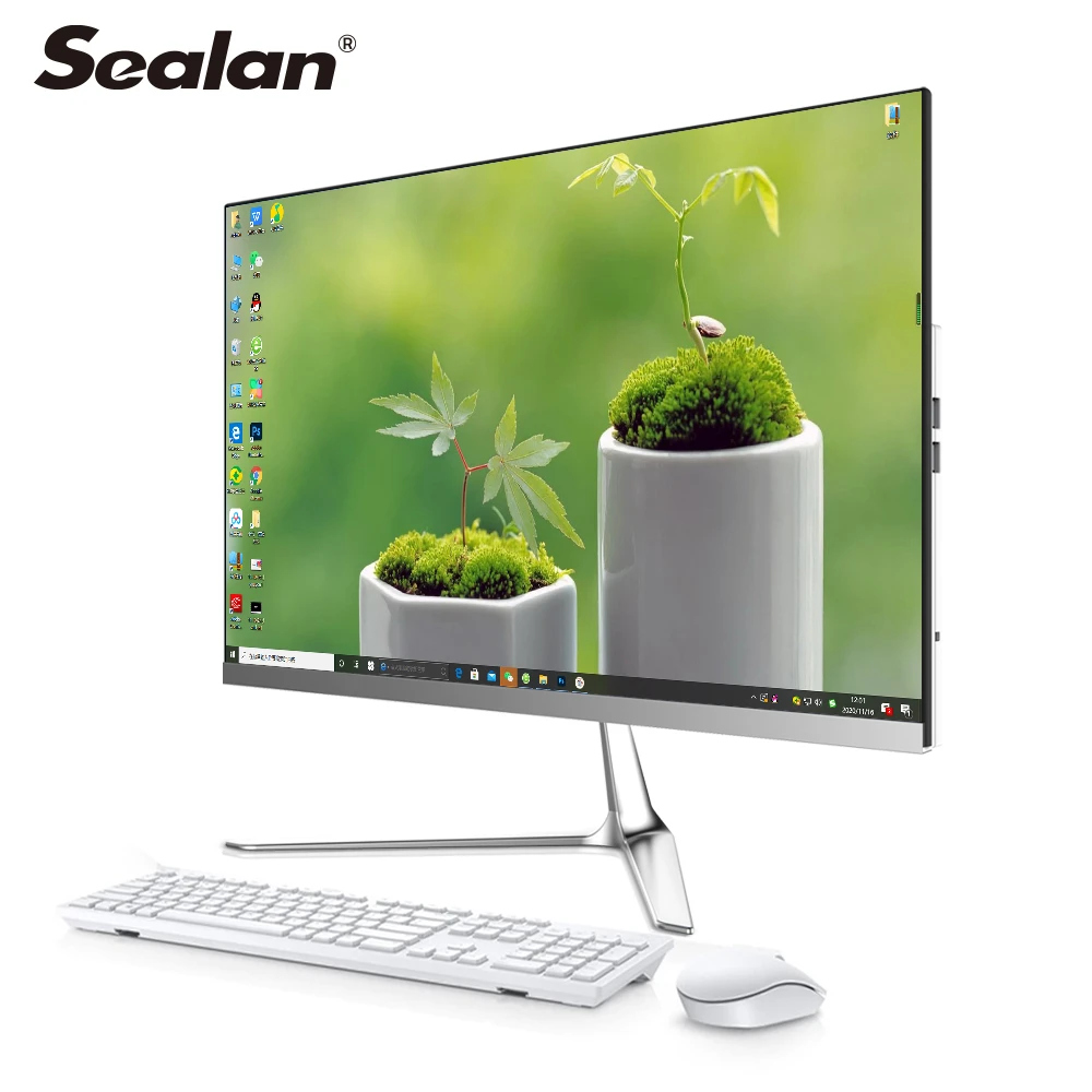 SEALAN 21.5 inch AIO i5  RAM 8G SSD 480G AIO computer desktop LCD keyboard mouse speaker wifi all in one computers