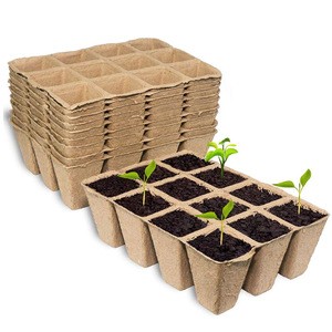 Seed starter trays biodegradable organic nursery plant peat pots vegetables tomato seedlings plant tray heavy duty seeding cups