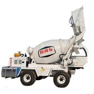 Self Loading mobile concrete mixer truck/truck concrete mixer with loader 2.6cbm