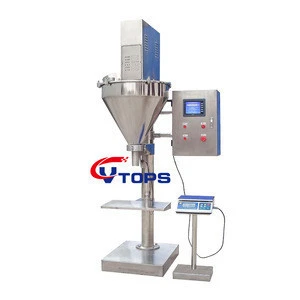 Semi Auto Augur Filler with Base Weighed Pharmaceutical Powder Filling Packaging Machine