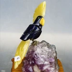 Semi-precious Stone Carving Animals Parrot Crystal Crafts