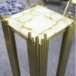 Semiprecious natural stone agate stone table top