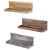 Import Set of 2 Hanging Wood Shelves, Rustic Modern in Gray & White Washed Wood Finish, Contemporary Design from China
