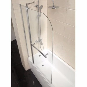 Shower door enclosure, 2017 hot sale 6mm Glass 180 Pivot Double Door Over Bath Shower Screen Door Pannel