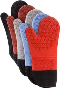 silicone oven mitts bbq kitchen baking grilling mitts