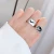 Import Silver Couple Ring Gold Stainless Steel Ring Swoosh Finger Tike Rings Jewelry from China
