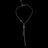 Simple Style Single Layer Diamond Necklaces Shiny Bling Silver Rhinestone Tassel Necklace