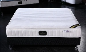 Sleepwell white velvet fabric cover pocket spring double bed latex foam mattress with zipper pillow topper