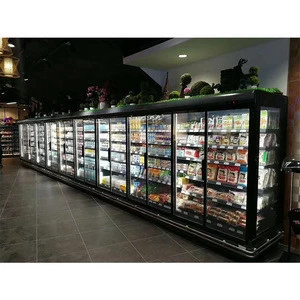 Sliding Glass Door Upright Refrigerated Commercial Display  Counters Fridge