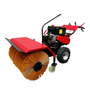 Small Road hand Snow Sweeper Walk Behind Snow Power Sweeper Machines Snow Thrower Plow For Sale