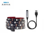 Smart DC5V 1M 2M TV Backlight LED String Lighting Adhesive Tape IP20 / IP65 Flexible led strip rgb 5050 usb