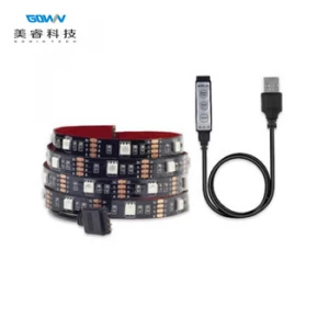 Smart DC5V 1M 2M TV Backlight LED String Lighting Adhesive Tape IP20 / IP65 Flexible led strip rgb 5050 usb