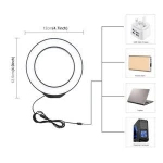 Smart Design   PULUZ 4.7 inch 12cm USB White Light LED Ring Vlogging Photography Video Lights(Black)