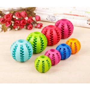 Soft Rubber Pet Toy Dental Toothbrush Cleaning Interactive Toys Rubber Dog Ball Dog Chew Toy
