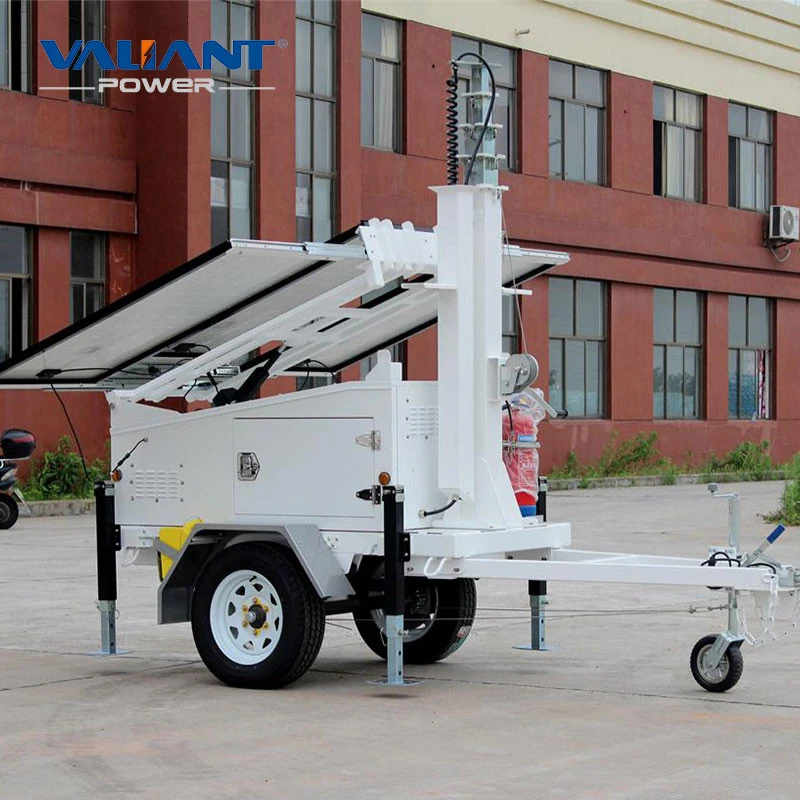 solar electricity generating system mobile trailer for CCTV/Communication/Lighting