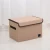 Import Solid color cotton and linen storage box portable storage box living room toys clothing container non-woven fabric storage box from China